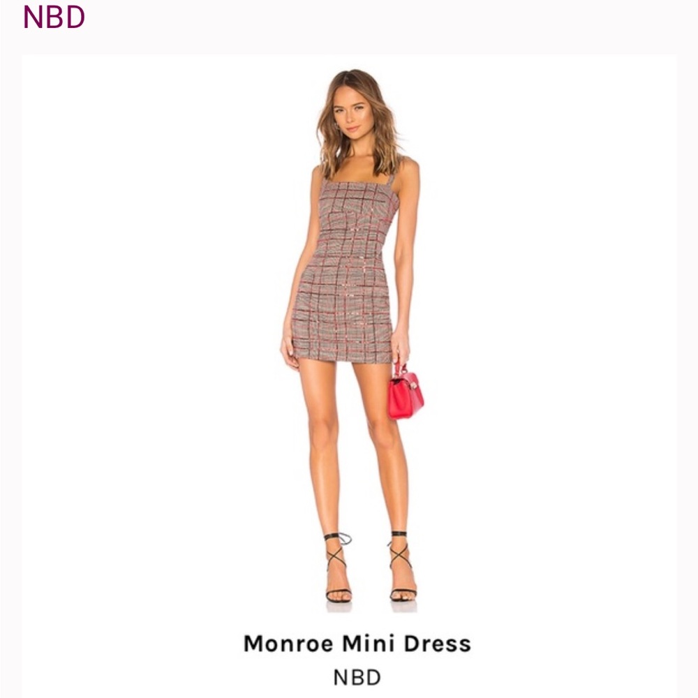 NBD Monroe Mini Dress - Red Plaid